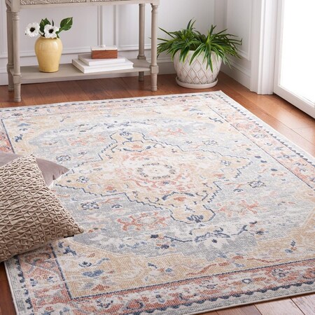 Safavieh 6 ft. 7 in. x 6 ft. 7 in. Bayside Flat Weave Square Area Rug Sage & Gold BAY134W-7SQ